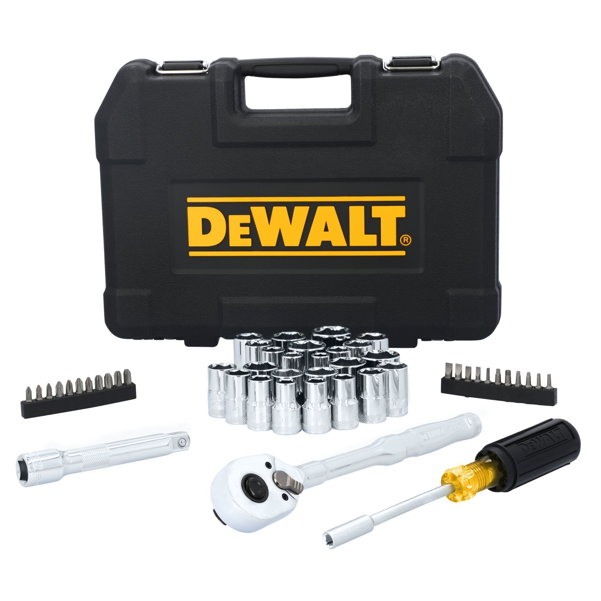 DEWALT, 49 pc. 1/2in. Drive Mechanics Tool Set, Pieces (qty.) 49 Model# DWMT45405